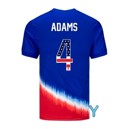 Tyler Adams 2024 USA Blue/Red Youth Independence Day Jersey