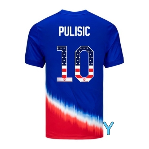 Christian Pulisic 2024 USA Blue/Red Youth Independence Day Jersey