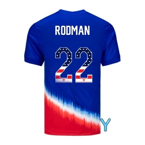 Trinity Rodman 2024 USA Blue/Red Youth Independence Day Jersey