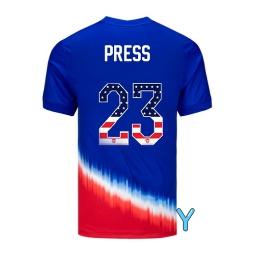 Christen Press 2024 USA Blue/Red Youth Independence Day Jersey