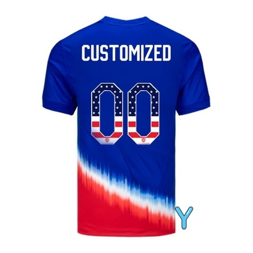 Customized 2024 USA Blue/Red Youth Independence Day Jersey